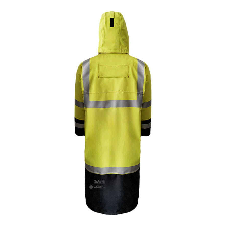 EXTREME GORE-TEX PYRAD® CAT 3 FR/ARC Rated Breathable High Visibility Rainwear Trench Coat Yellow/Black